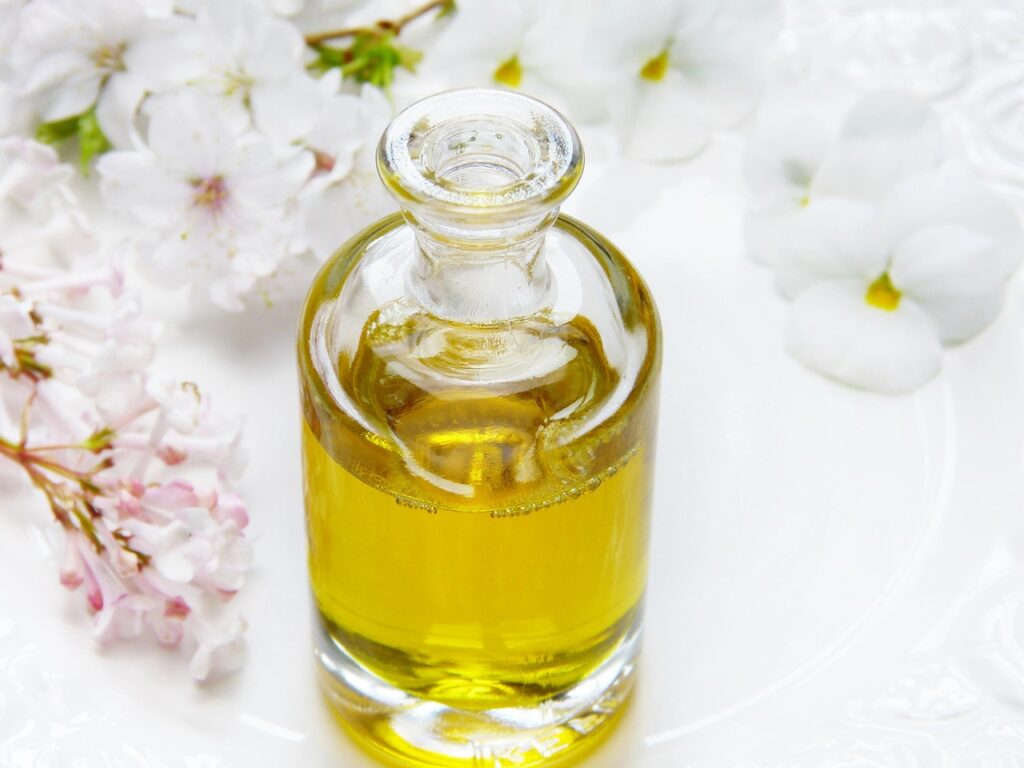 glass, bottle, oil, wellness, flower wallpaper, flowers, massage, aromatherapy, beautiful flowers, health, flower background, nature, spa, relaxation, care, perfume, relax, fragrance, cosmetics